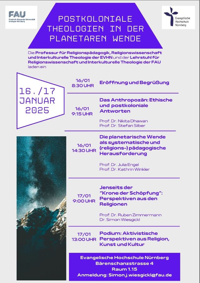 Plakat der Tagung, Text Programmpunkte